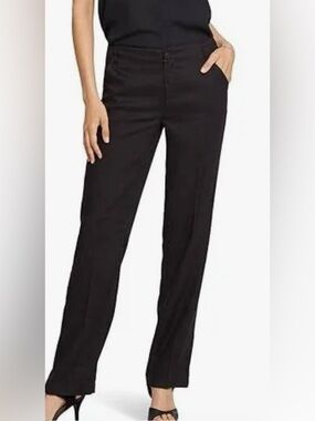 True NYC Black Linen Blend Tailored Trousers | Ron Herman Linen Pants NWT 27